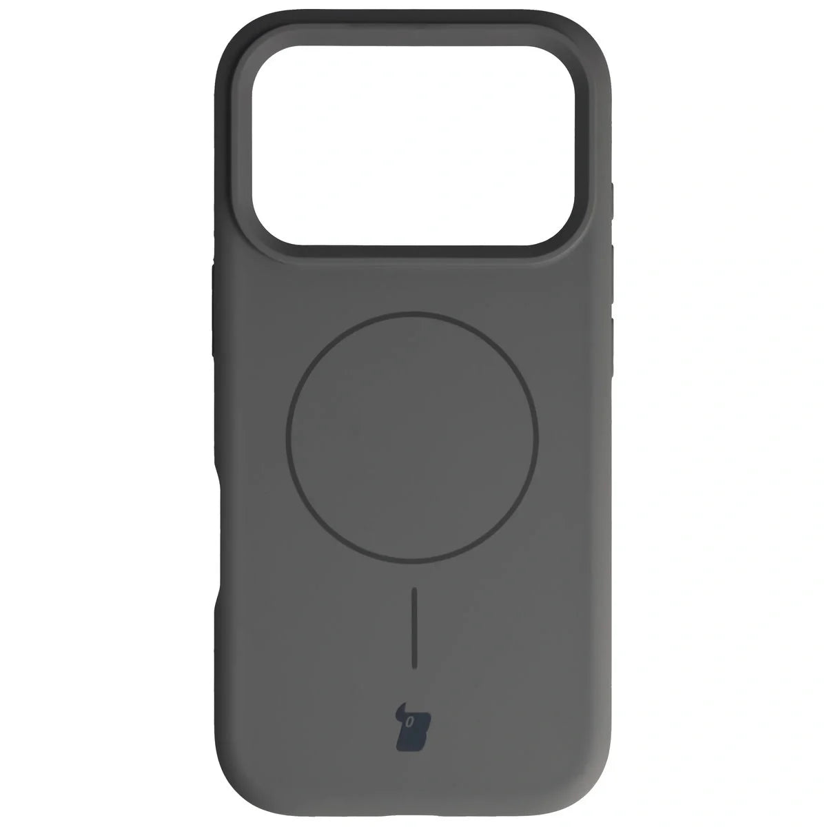 Silikon Handyhülle mit Magnetring für iPhone 18 Pro / 17 Pro, Bizon Soft Case Magnetic, Graphitfarben