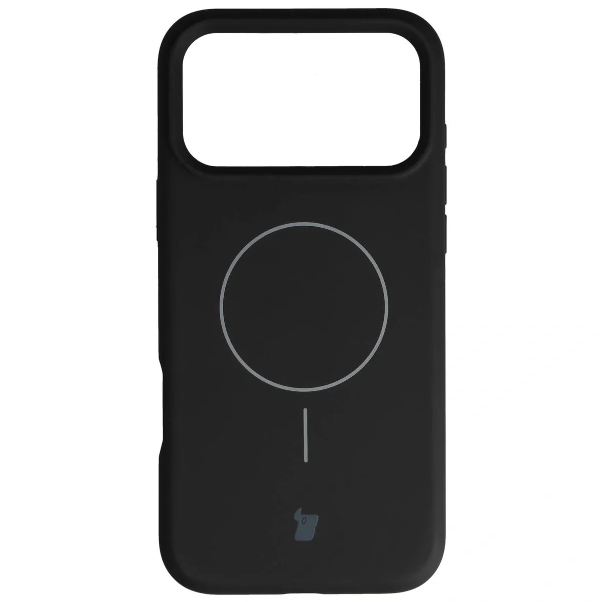 Silikon Handyhülle mit Magnetring für iPhone 18 Pro Max / 17 Pro Max, Bizon Soft Case Magnetic, Schwarz