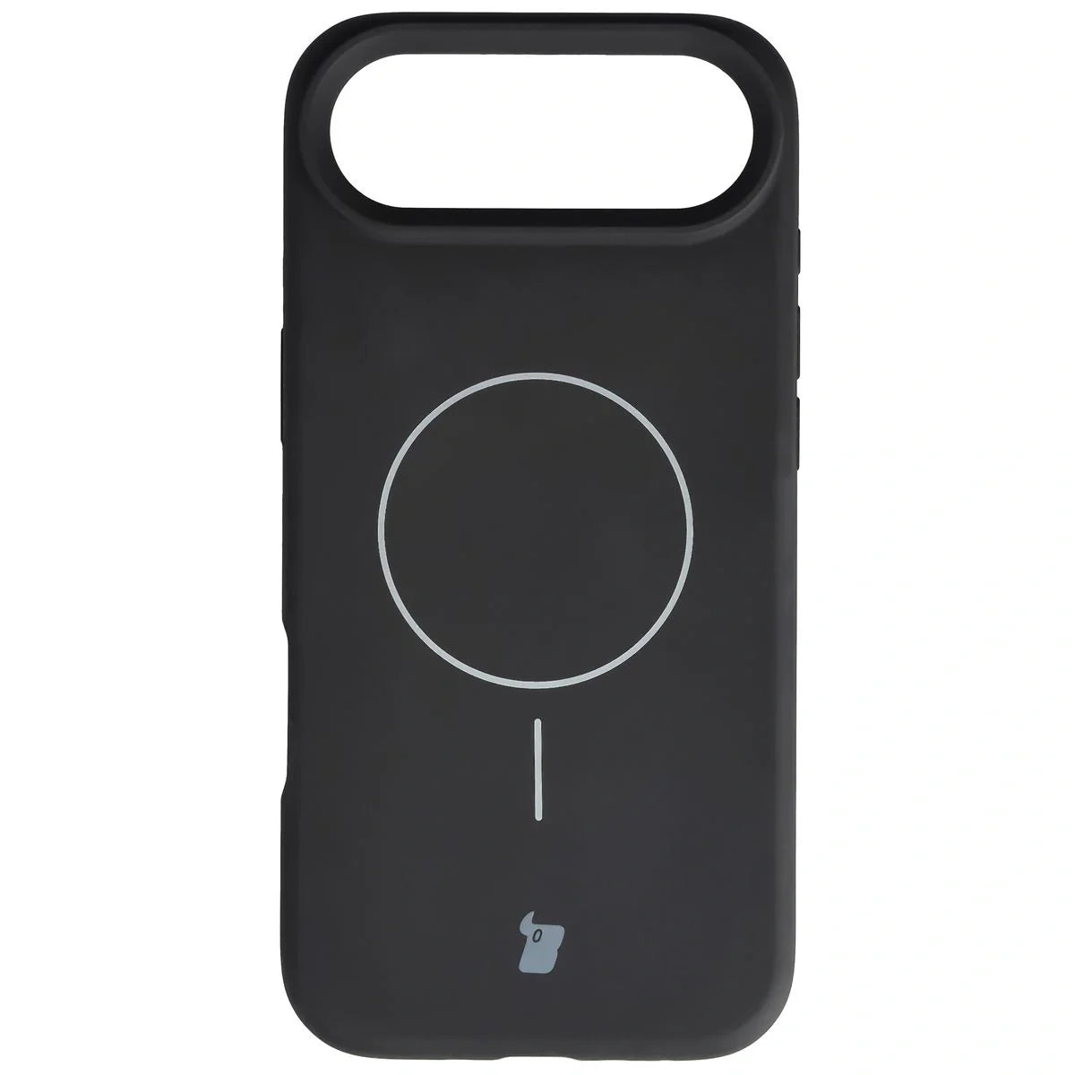 Silikon Handyhülle mit Magnetring für iPhone Air, Bizon Soft Case Magnetic, Schwarz