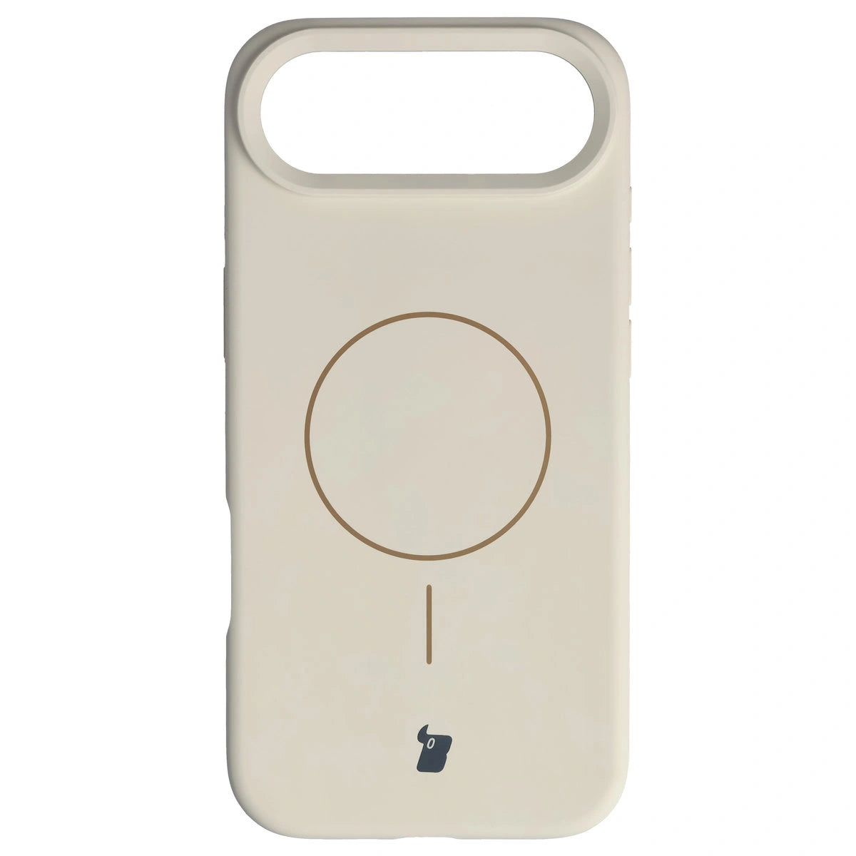 Silikon Handyhülle mit Magnetring für iPhone Air, Bizon Soft Case Magnetic, Écru