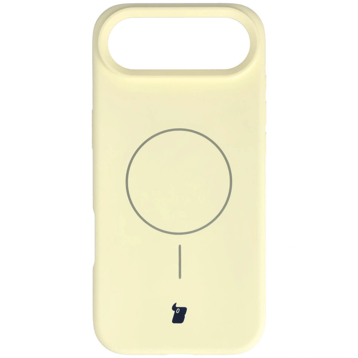 Silikon Handyhülle mit Magnetring für iPhone Air, Bizon Soft Case Magnetic, Hellgelb
