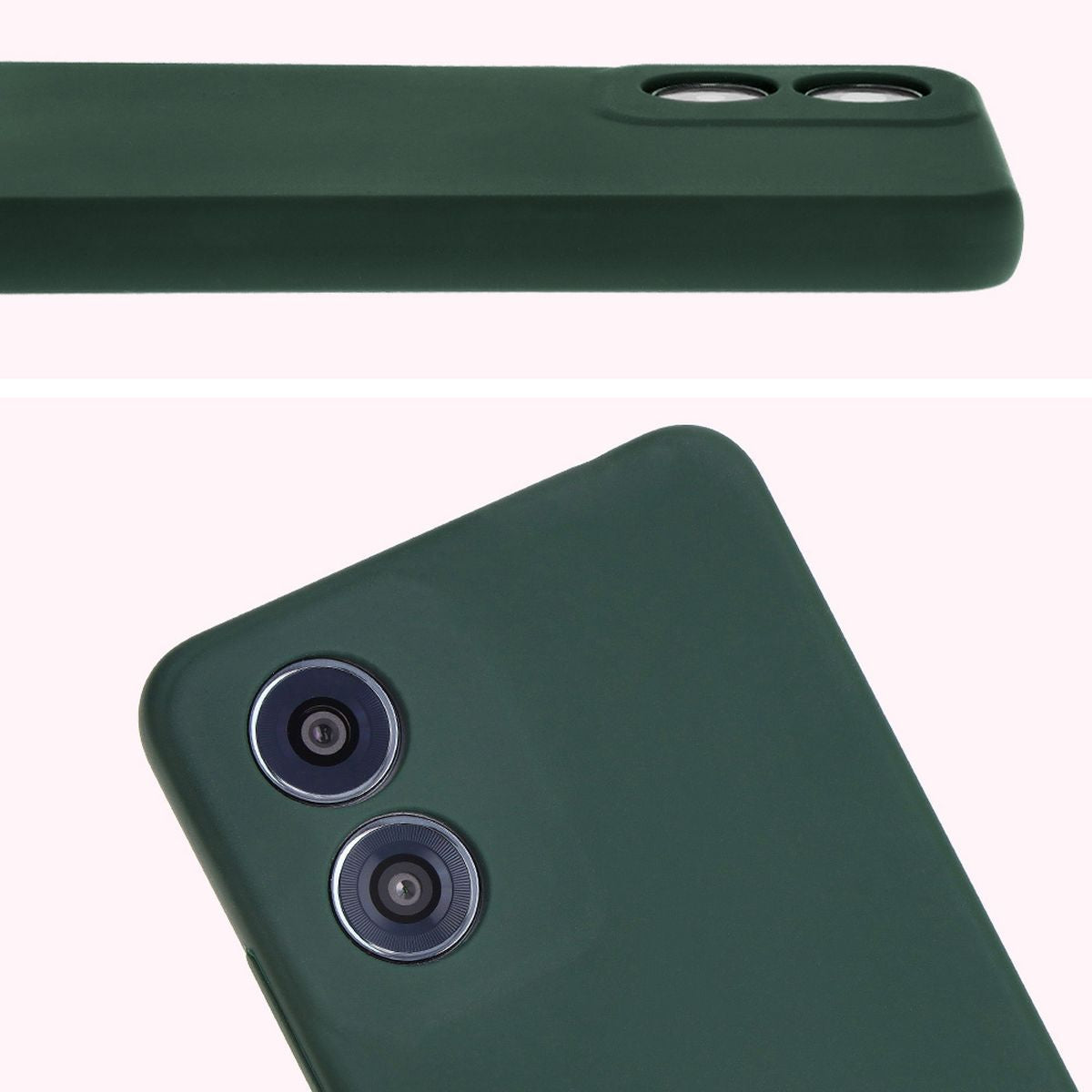 Silikon Handyhülle für Motorola Moto G04, Bizon Soft Case, Dunkelgrün