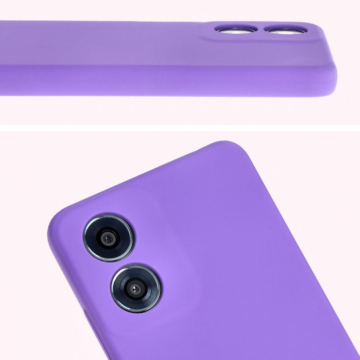 Silikon Handyhülle für Motorola Moto G04, Bizon Soft Case, Violett