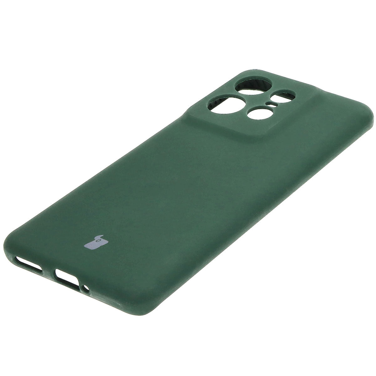 Silikon Handyhülle für Motorola Edge 50 Pro, Bizon Soft Case, Dunkelgrün