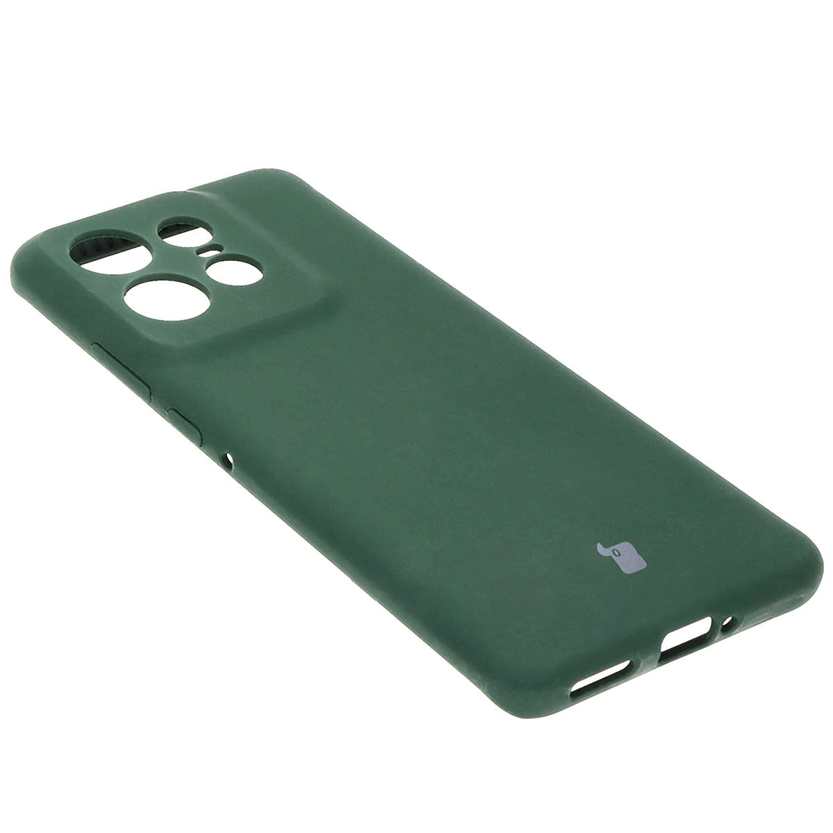 Silikon Handyhülle für Motorola Edge 50 Pro, Bizon Soft Case, Dunkelgrün