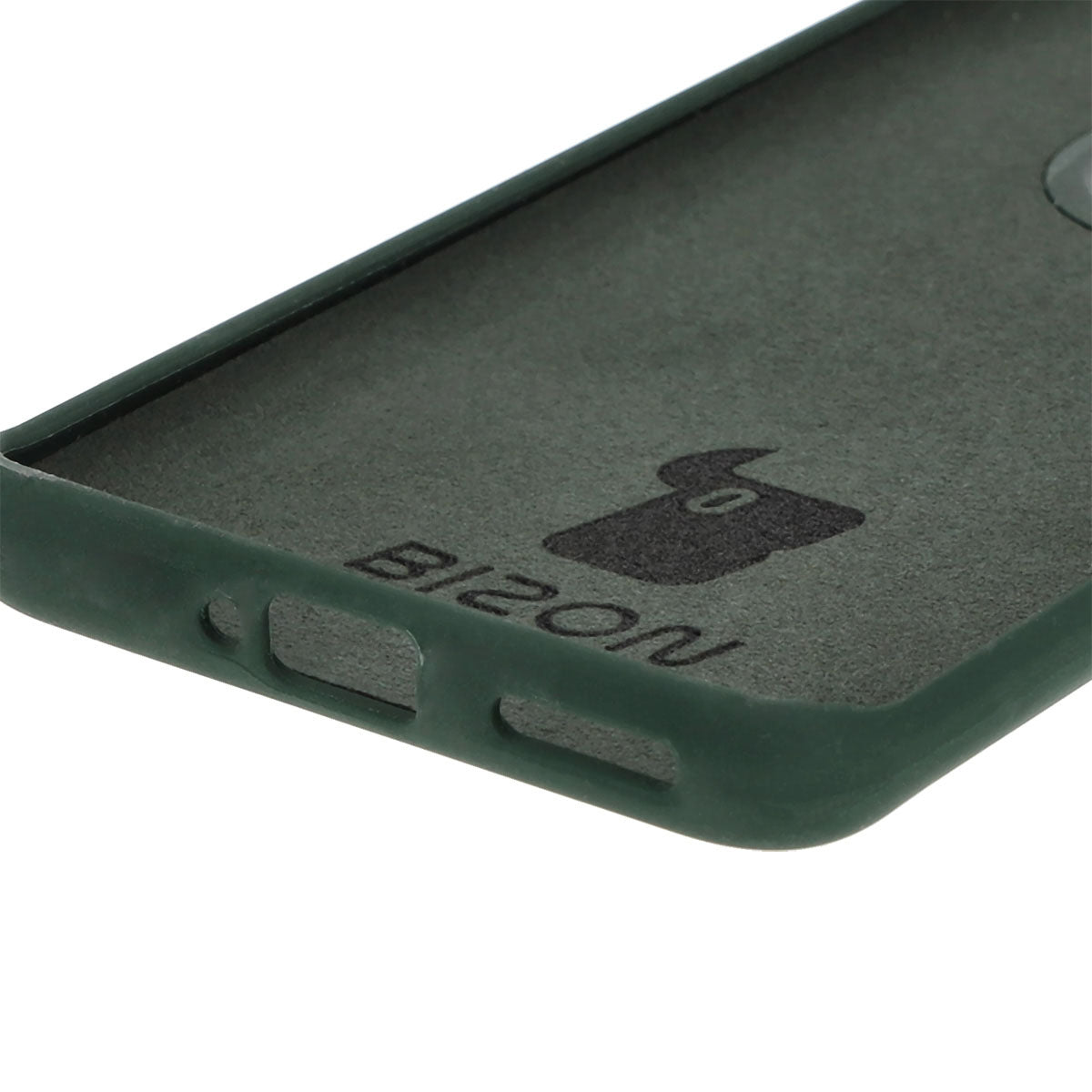 Silikon Handyhülle für Motorola Edge 50 Pro, Bizon Soft Case, Dunkelgrün