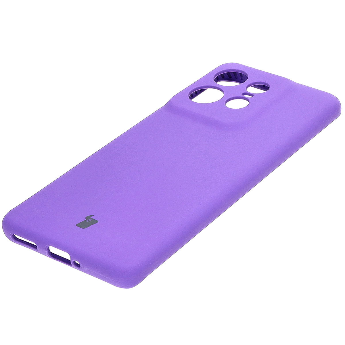 Silikon Handyhülle für Motorola Edge 50 Pro, Bizon Soft Case, Violett