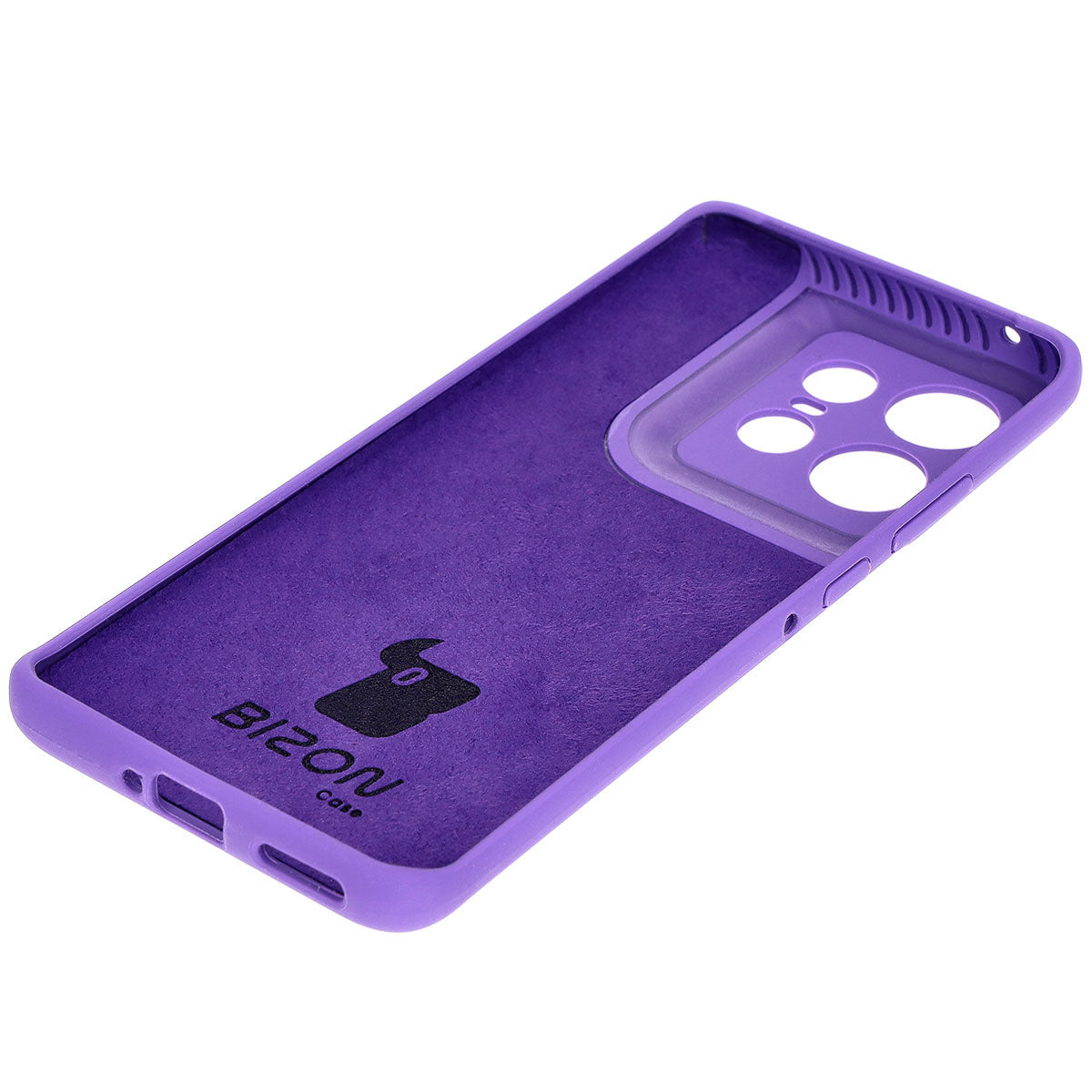 Silikon Handyhülle für Motorola Edge 50 Pro, Bizon Soft Case, Violett