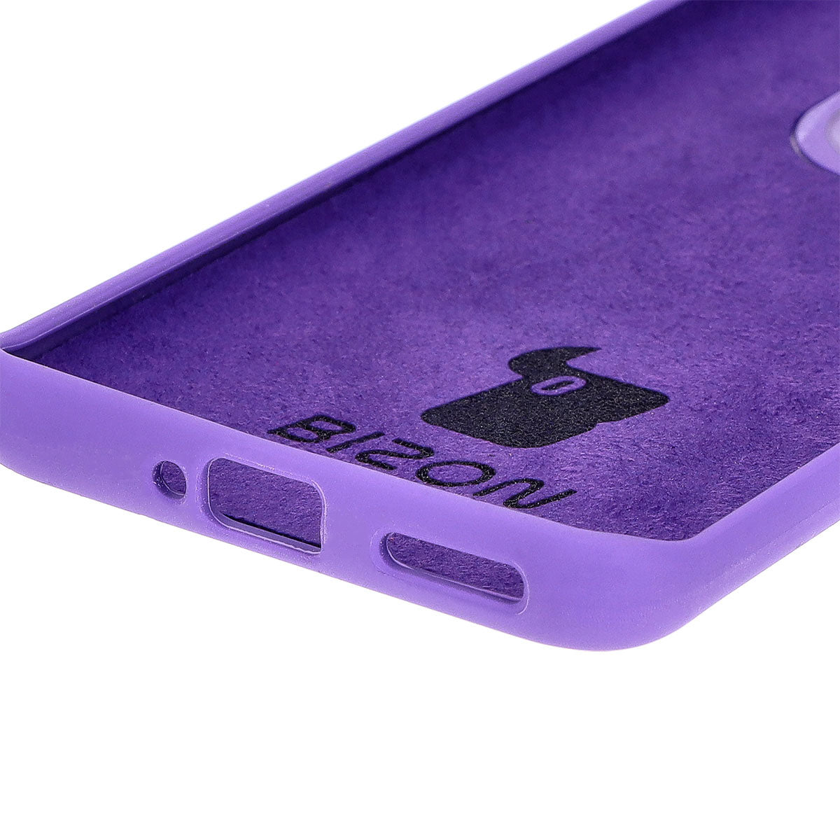 Silikon Handyhülle für Motorola Edge 50 Pro, Bizon Soft Case, Violett