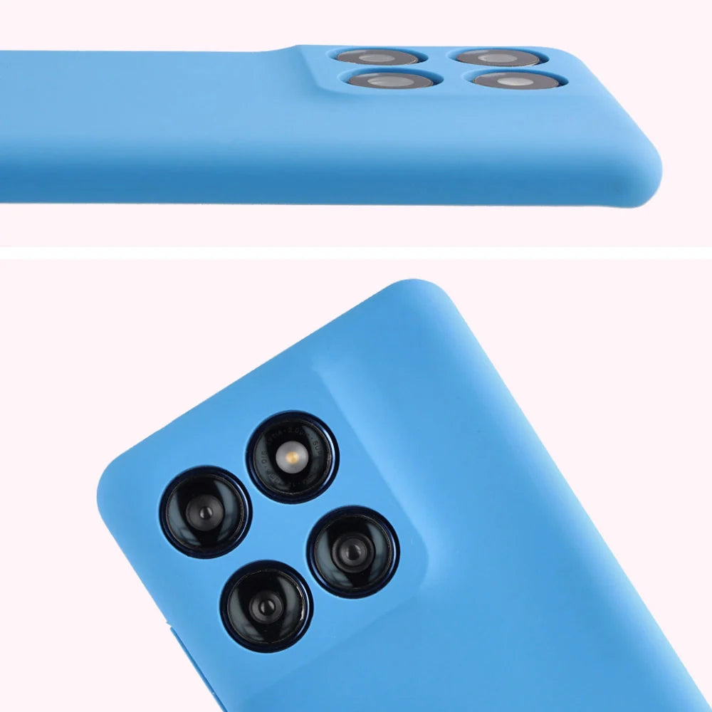 Silikon Handyhülle für Motorola Edge 60 Fusion / 60, Bizon Soft Case, Blau