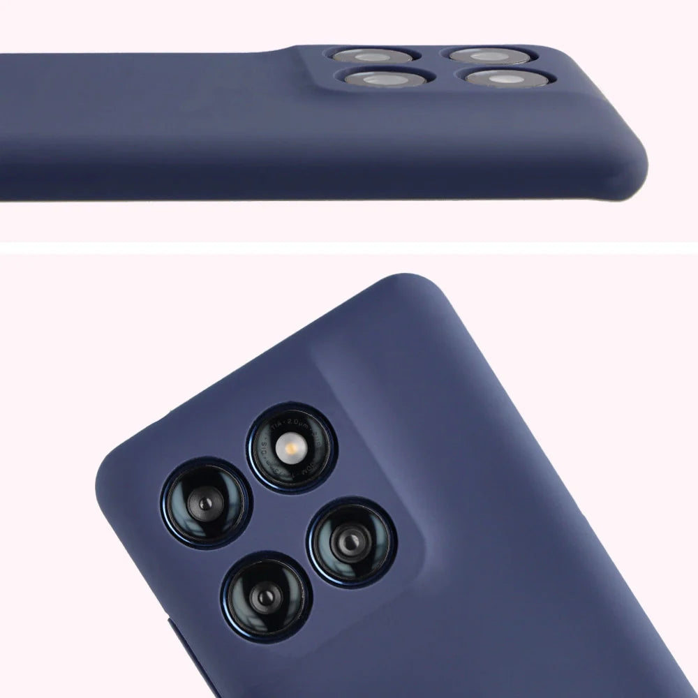 Silikon Handyhülle für Motorola Edge 60 Fusion / 60, Bizon Soft Case, Dunkelblau