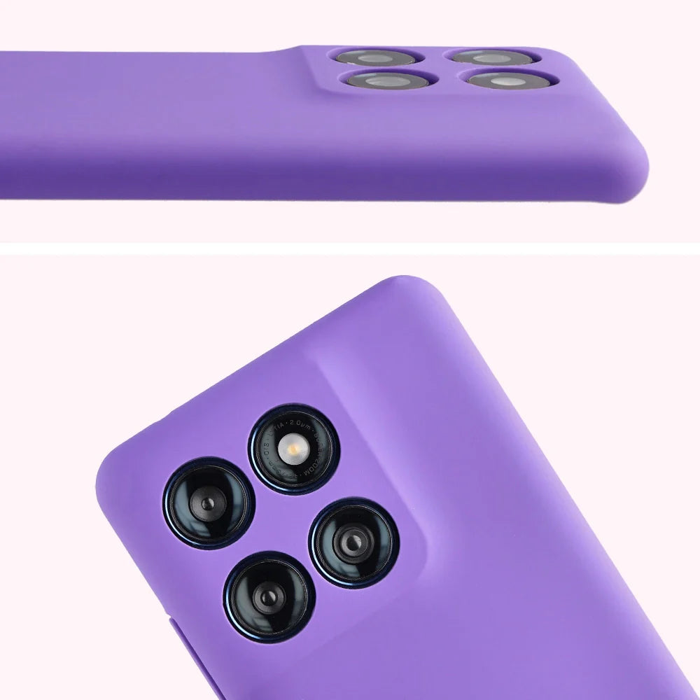 Silikon Handyhülle für Motorola Edge 60 Fusion / 60, Bizon Soft Case, Violett