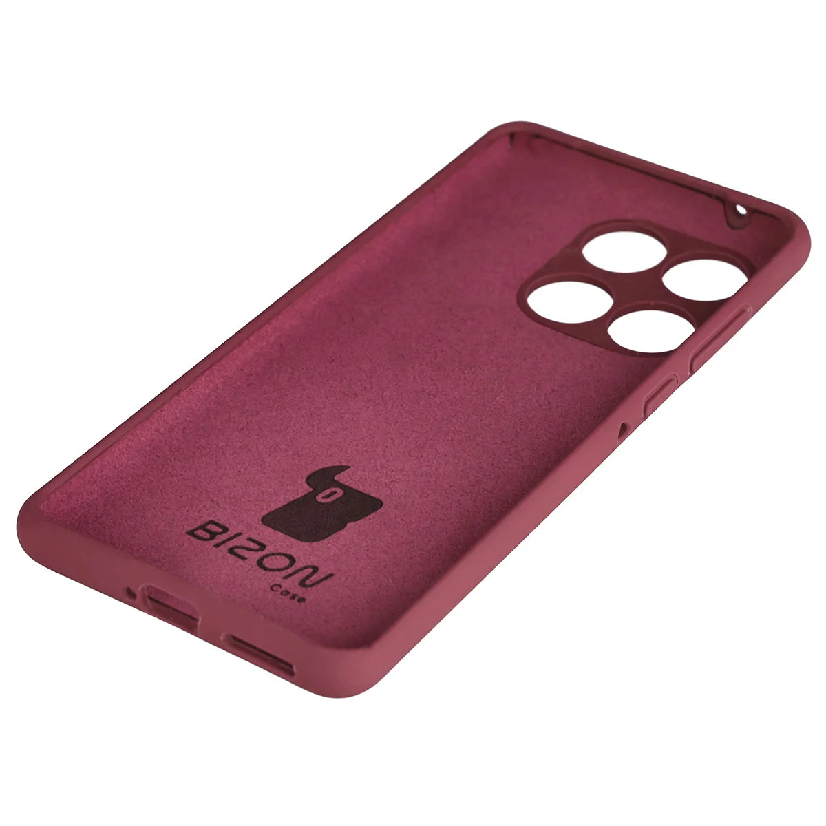 Silikon Handyhülle für Motorola Edge 60 Fusion / 60, Bizon Soft Case, Pflaumenfarbe
