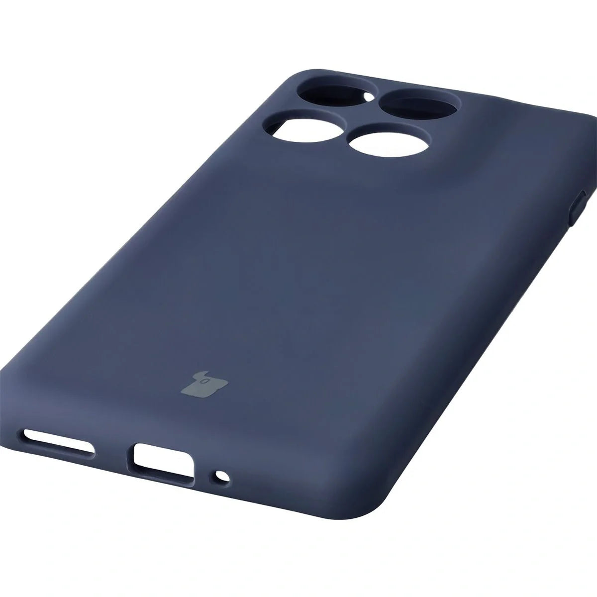Silikon Handyhülle für Motorola Edge 60 Pro, Bizon Soft Case, Dunkelblau