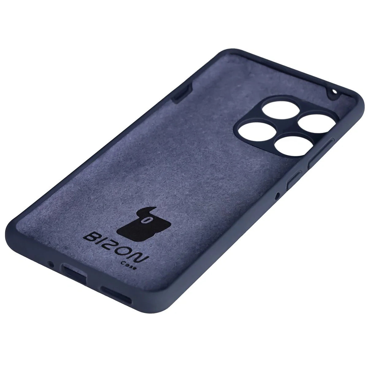 Silikon Handyhülle für Motorola Edge 60 Pro, Bizon Soft Case, Dunkelblau