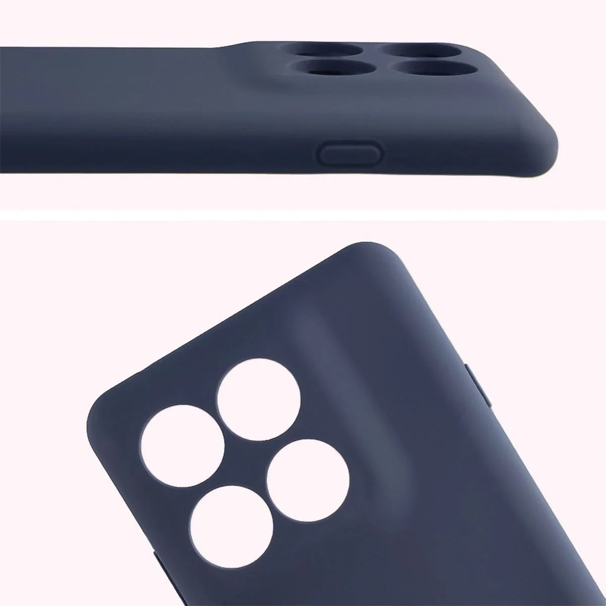 Silikon Handyhülle für Motorola Edge 60 Pro, Bizon Soft Case, Dunkelblau