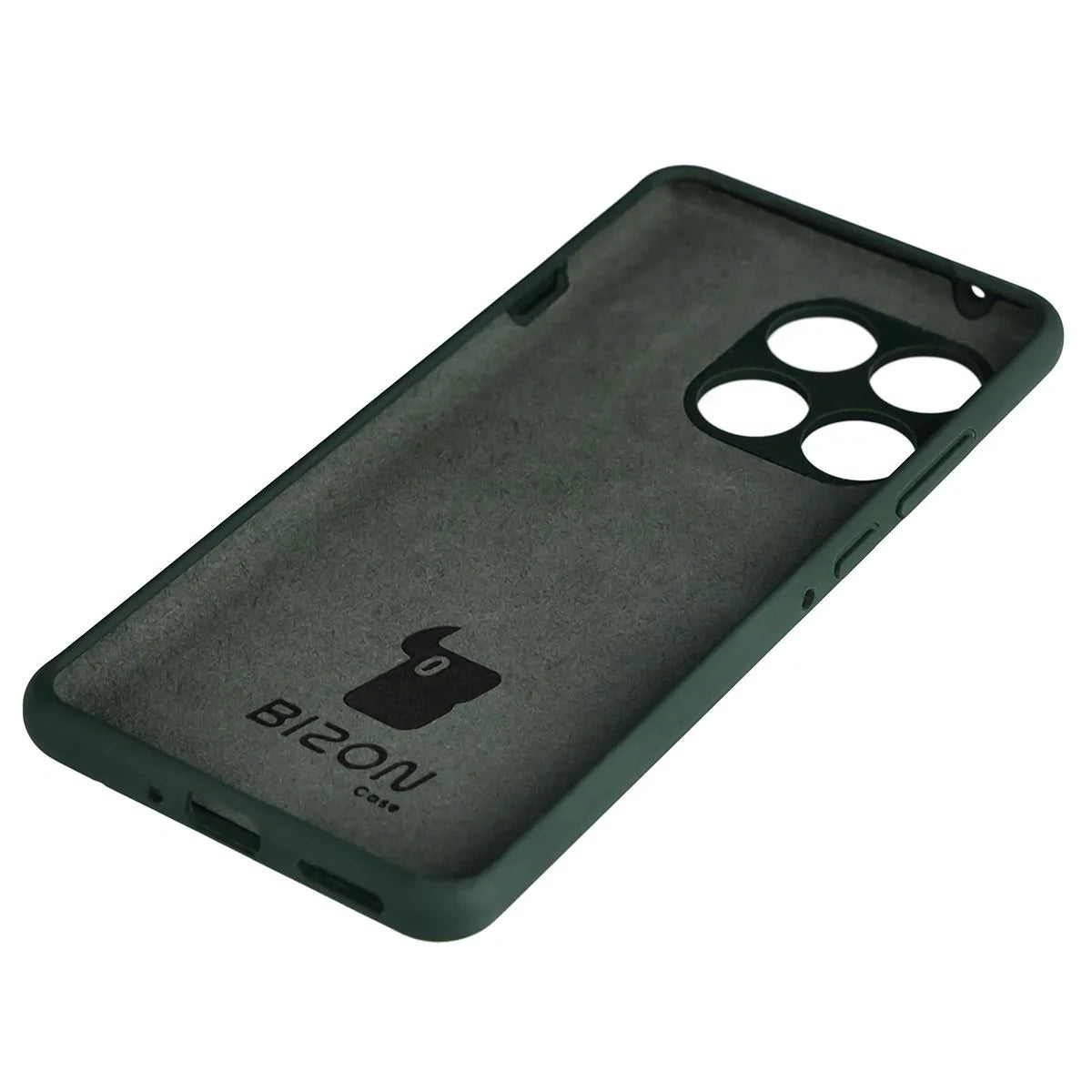 Silikon Handyhülle für Motorola Edge 60 Pro, Bizon Soft Case, Dunkelgrün