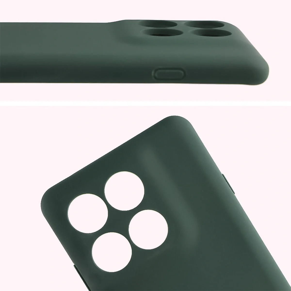 Silikon Handyhülle für Motorola Edge 60 Pro, Bizon Soft Case, Dunkelgrün
