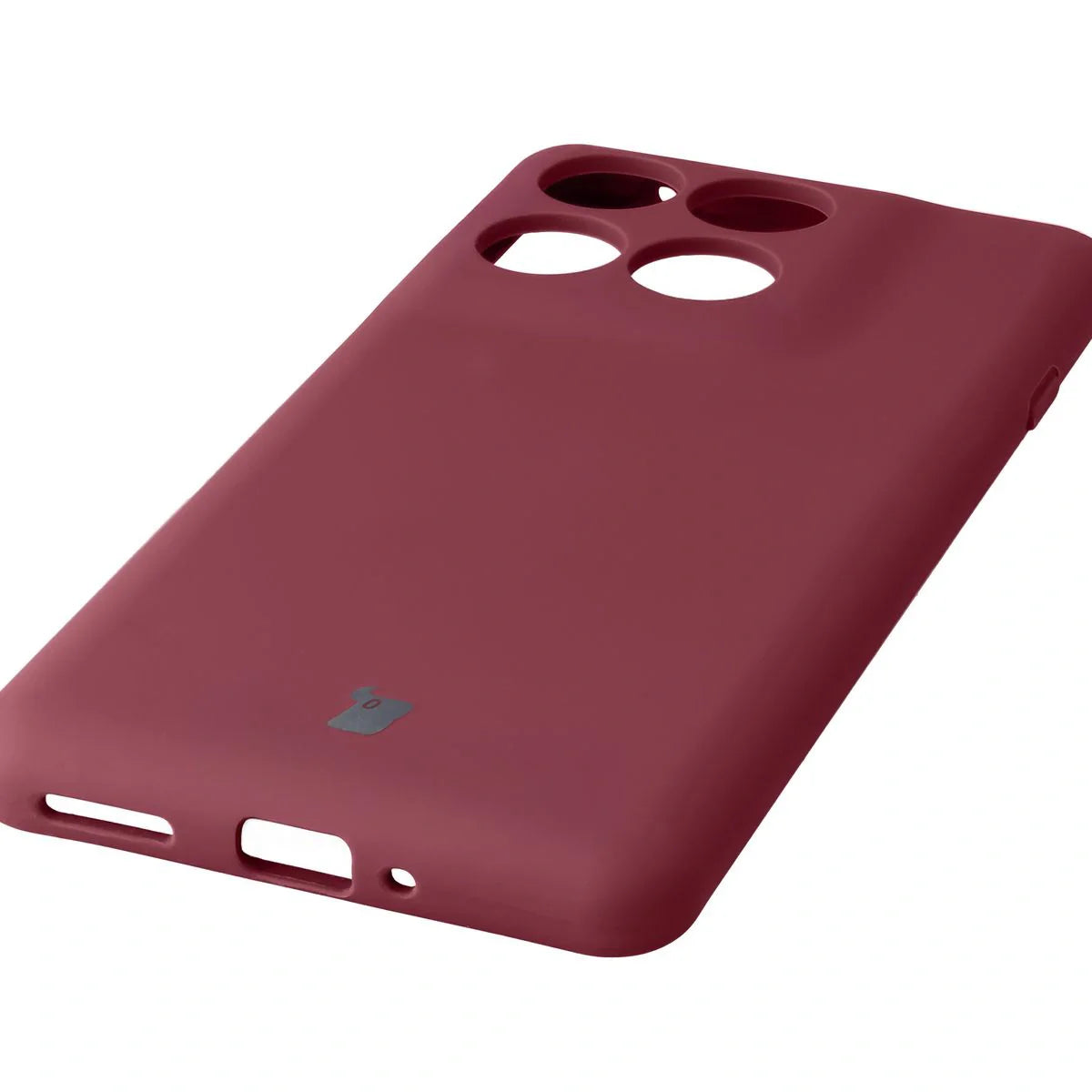Silikon Handyhülle für Motorola Edge 60 Pro, Bizon Soft Case, Pflaumenfarbe