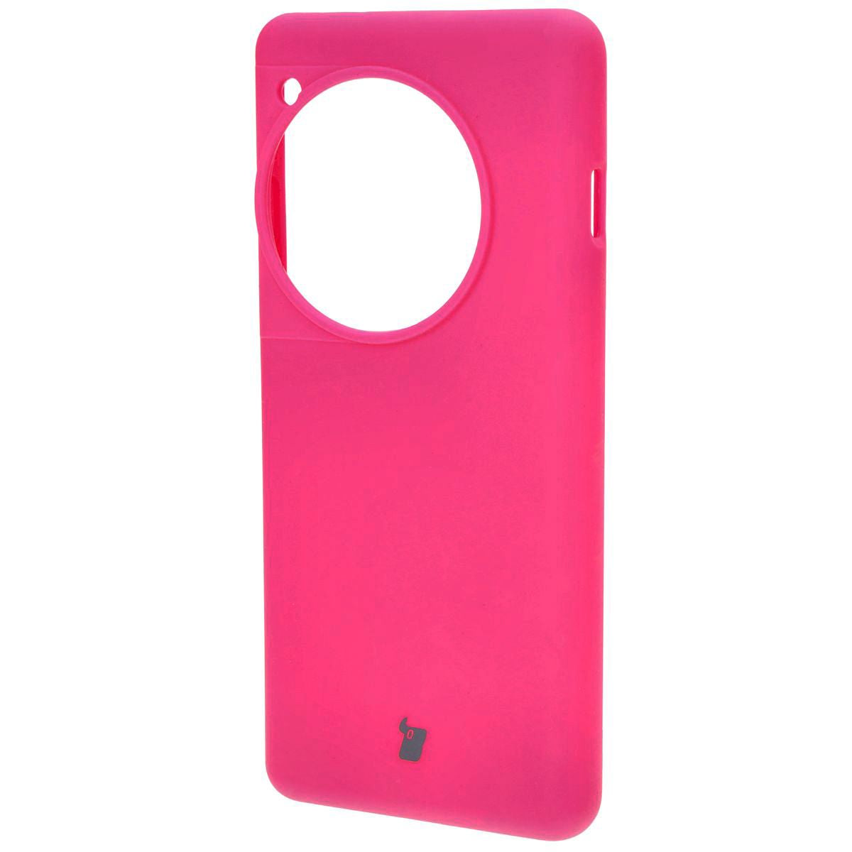 Silikon Handyhülle für OnePlus 12, Bizon Soft Case, Dunkelpink