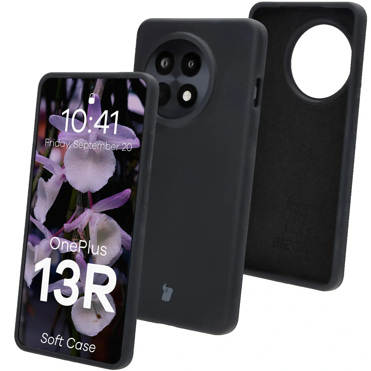 Silikon Handyhülle für OnePlus 13R, Bizon Soft Case, Schwarz