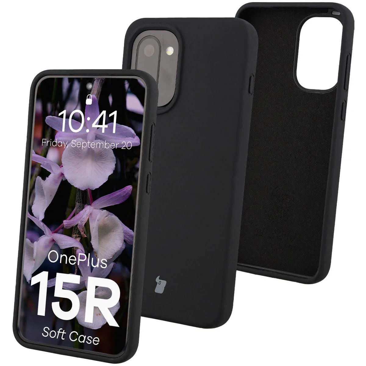 Silikon Handyhülle für OnePlus 15R, Bizon Soft Case, Schwarz