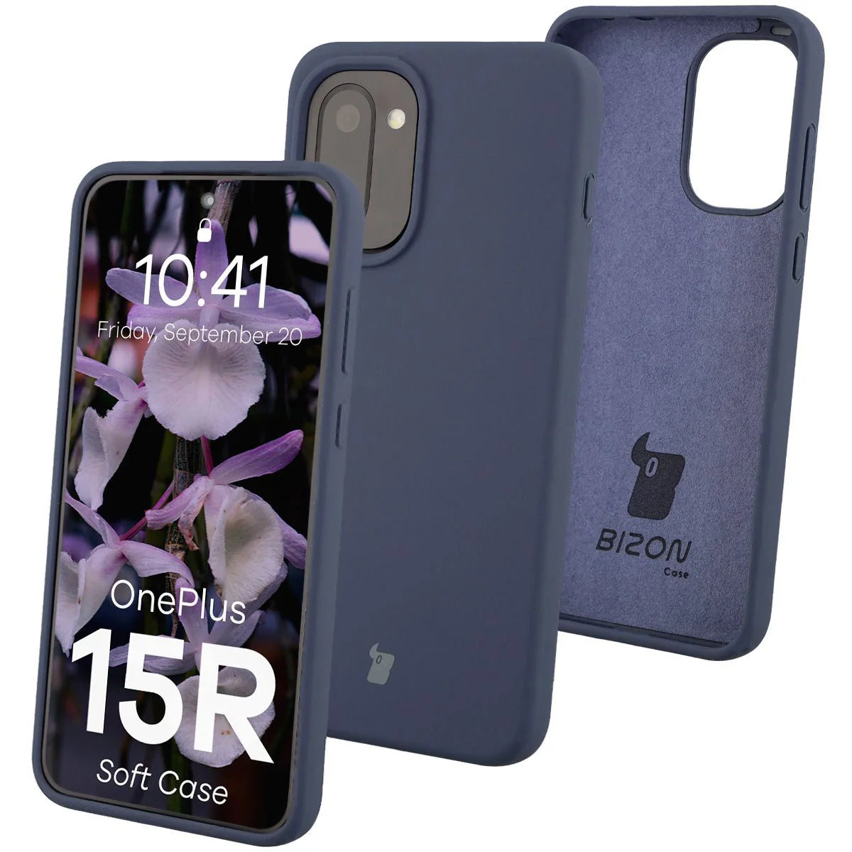 Silikon Handyhülle für OnePlus 15R, Bizon Soft Case, Dunkelblau