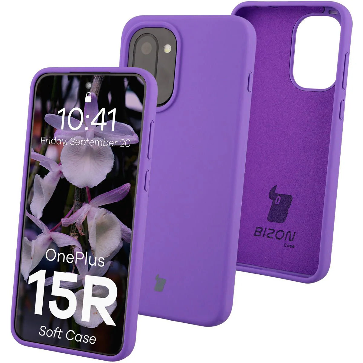 Silikon Handyhülle für OnePlus 15R, Bizon Soft Case, Violett