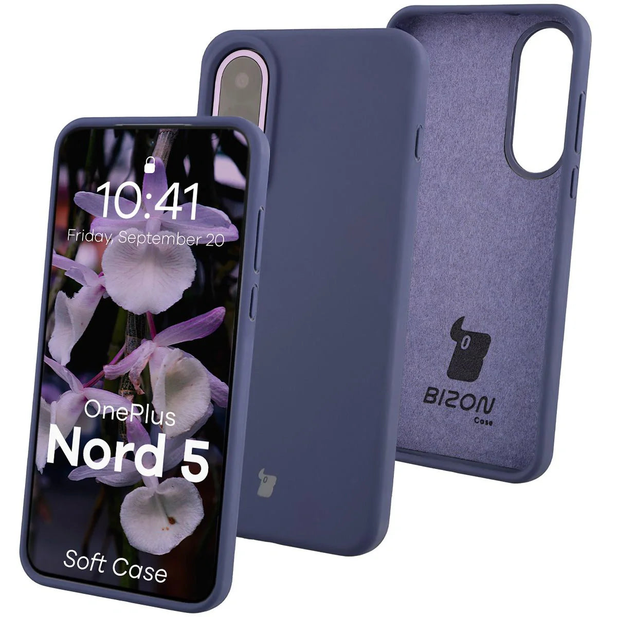 Silikon Handyhülle für OnePlus Nord 5, Bizon Soft Case, Dunkelblau