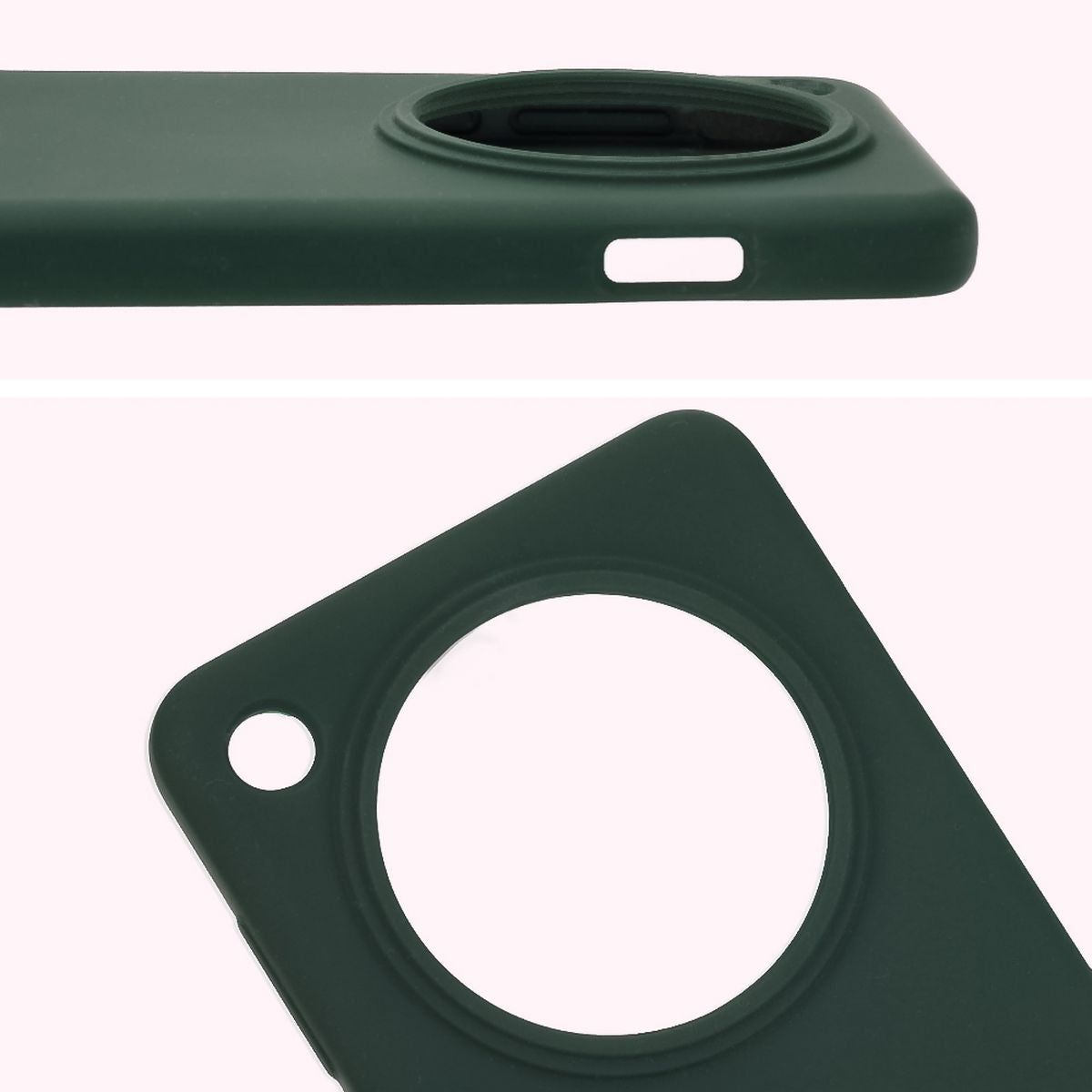 Silikon Handyhülle für Oppo Find X8 Pro, Bizon Soft Case, Dunkelgrün