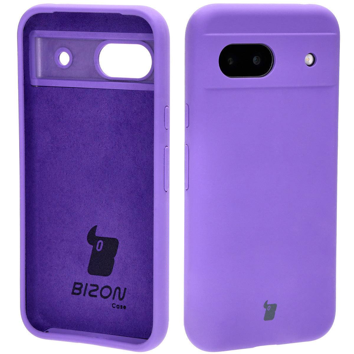 Silikon Handyhülle für Google Pixel 8a, Bizon Soft Case, Violett