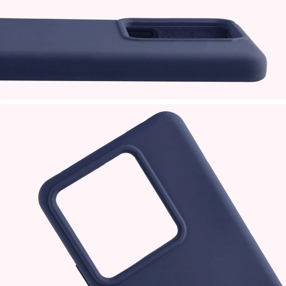 Silikon Handyhülle für Realme GT 7 / 7T, Bizon Soft Case, Dunkelblau