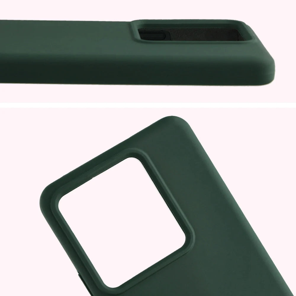Silikon Handyhülle für Realme GT 7 / 7T, Bizon Soft Case, Dunkelgrün