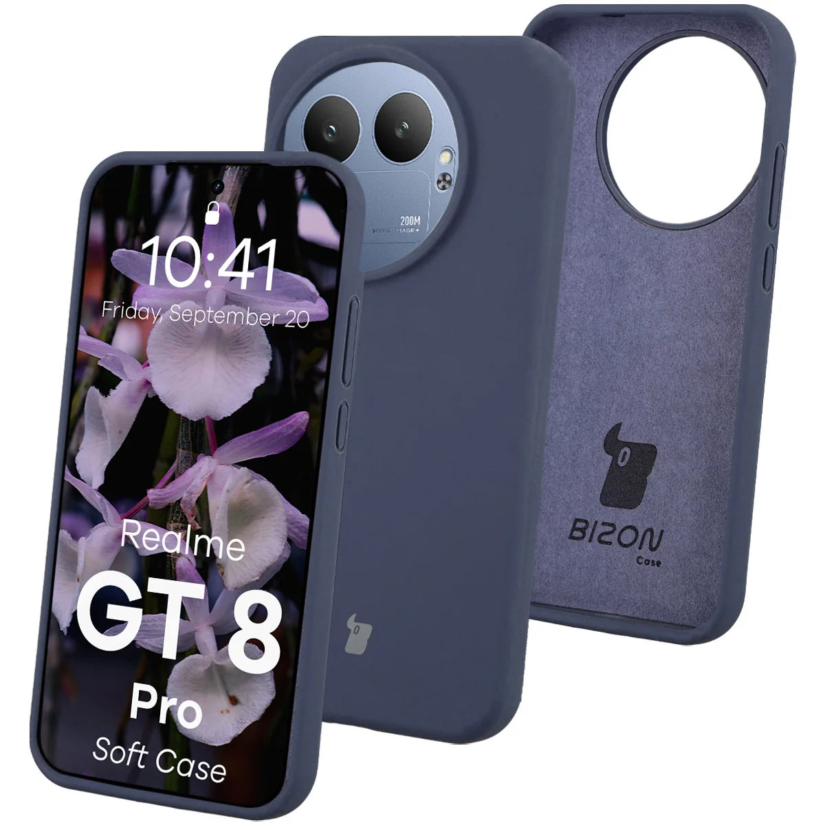 Silikon Handyhülle für Realme GT 8 Pro, Bizon Soft Case, Dunkelblau