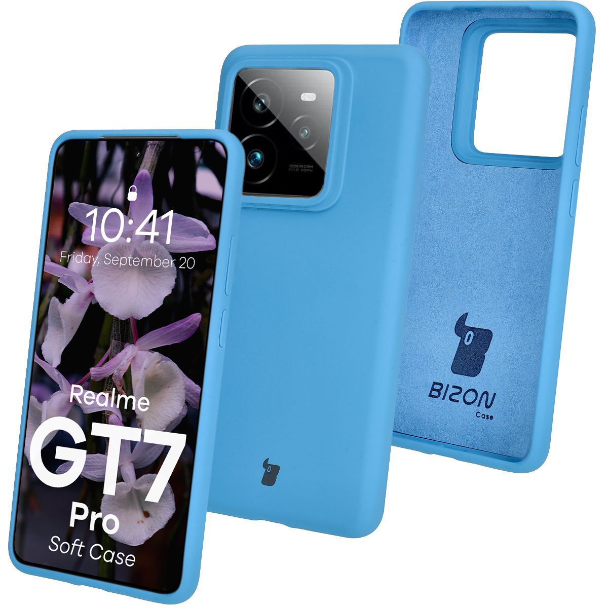 Silikon Handyhülle für Realme GT 7 Pro, Bizon Soft Case, Blau