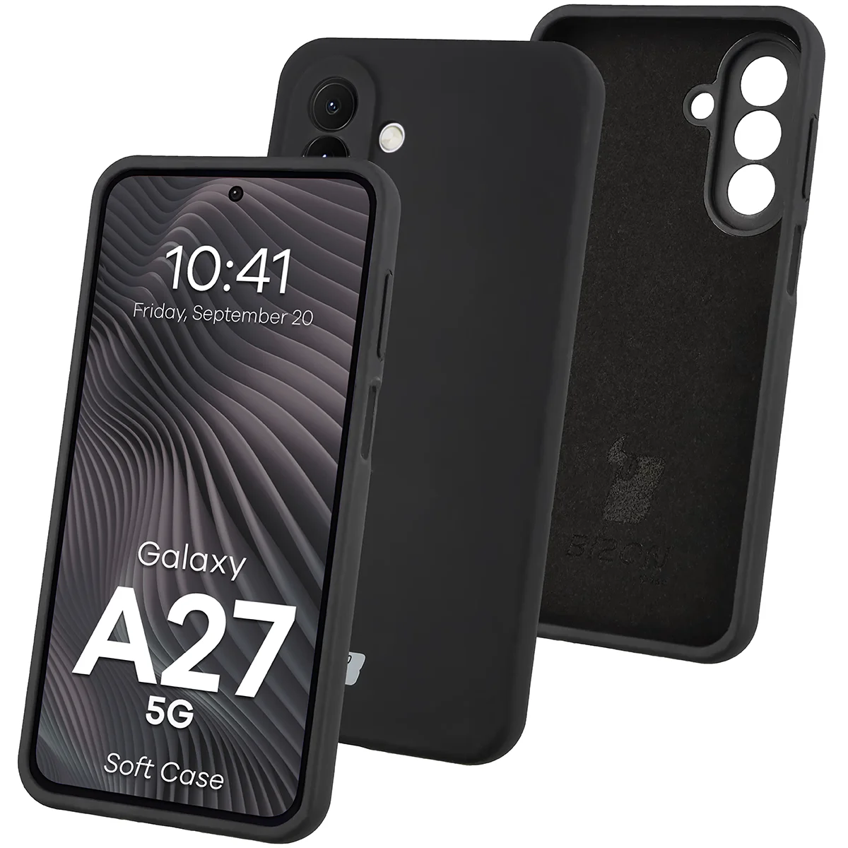 Silikon Handyhülle für Galaxy A27 5G, Bizon Soft Case, Schwarz