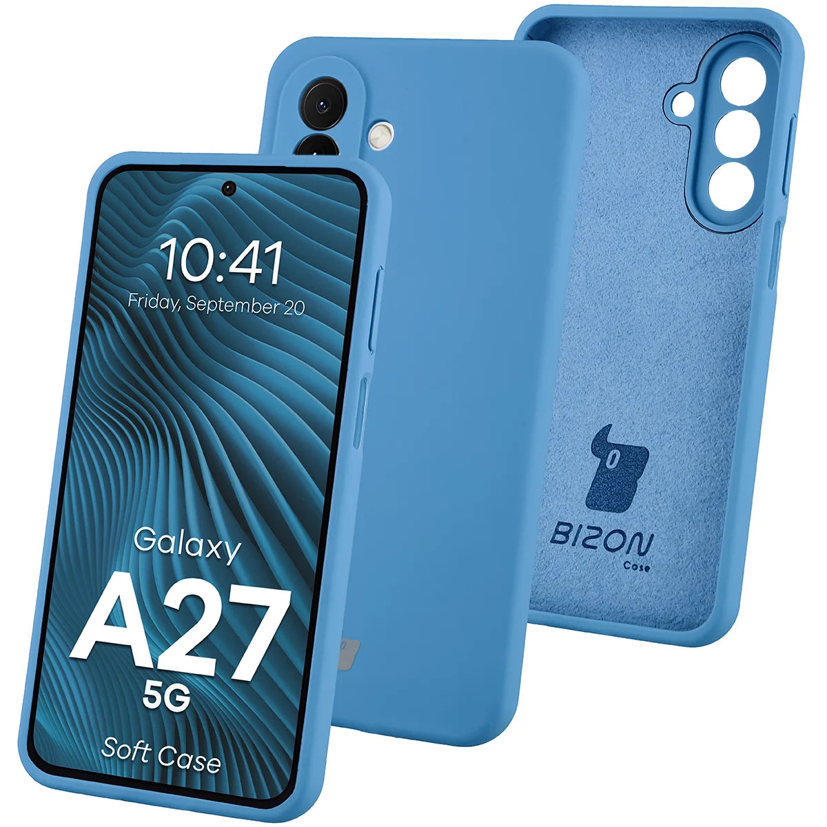 Silikon Handyhülle für Galaxy A27 5G, Bizon Soft Case, Blau