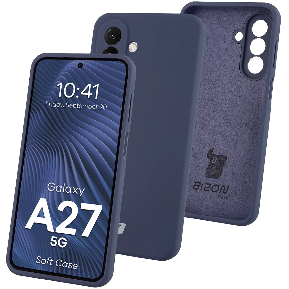 Silikon Handyhülle für Galaxy A27 5G, Bizon Soft Case, Dunkelblau