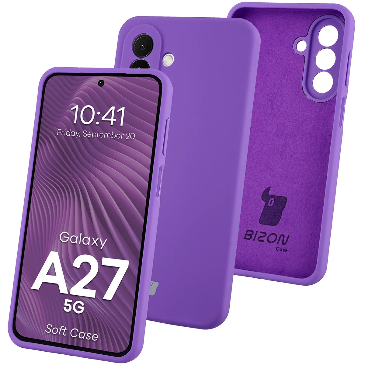 Silikon Handyhülle für Galaxy A27 5G, Bizon Soft Case, Violett
