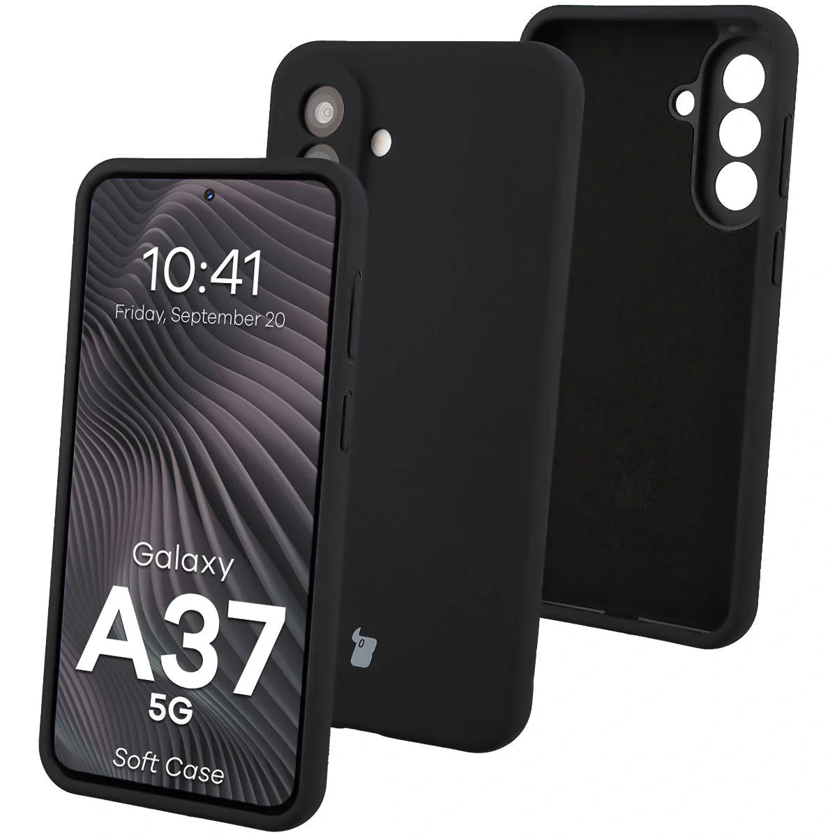 Silikon Handyhülle für Galaxy A37 5G, Bizon Soft Case, Schwarz