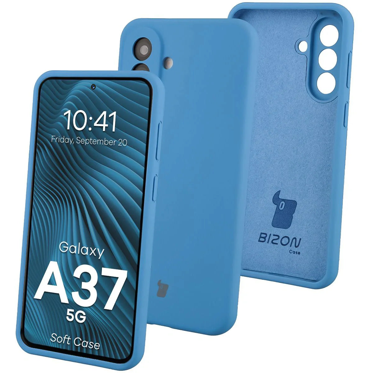 Silikon Handyhülle für Galaxy A37 5G, Bizon Soft Case, Blau