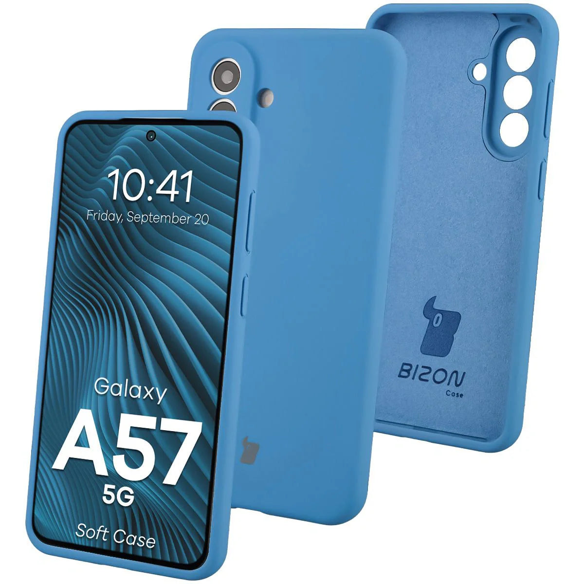 Silikon Handyhülle für Galaxy A57 5G, Bizon Soft Case, Blau