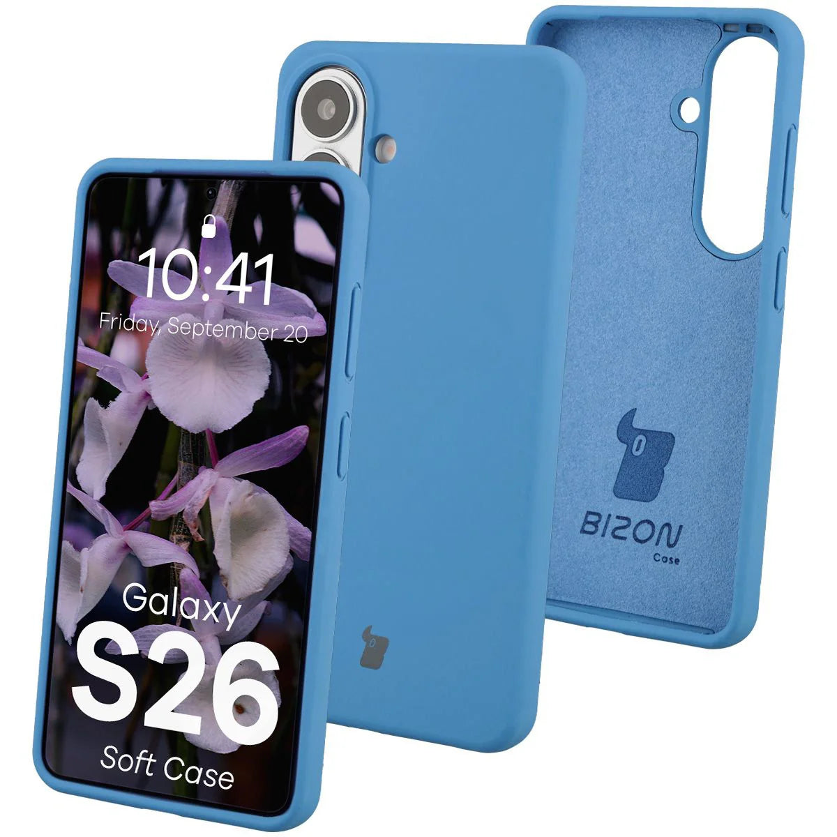 Silikon Handyhülle für Galaxy S26, Bizon Soft Case, Blau