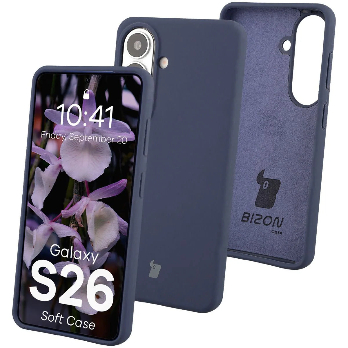 Silikon Handyhülle für Galaxy S26, Bizon Soft Case, Dunkelblau