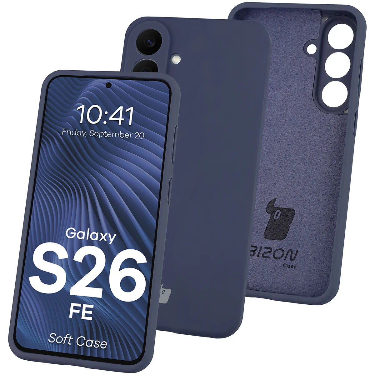 Silikon Handyhülle für Galaxy S26 FE, Bizon Soft Case, Dunkelblau (1/7)