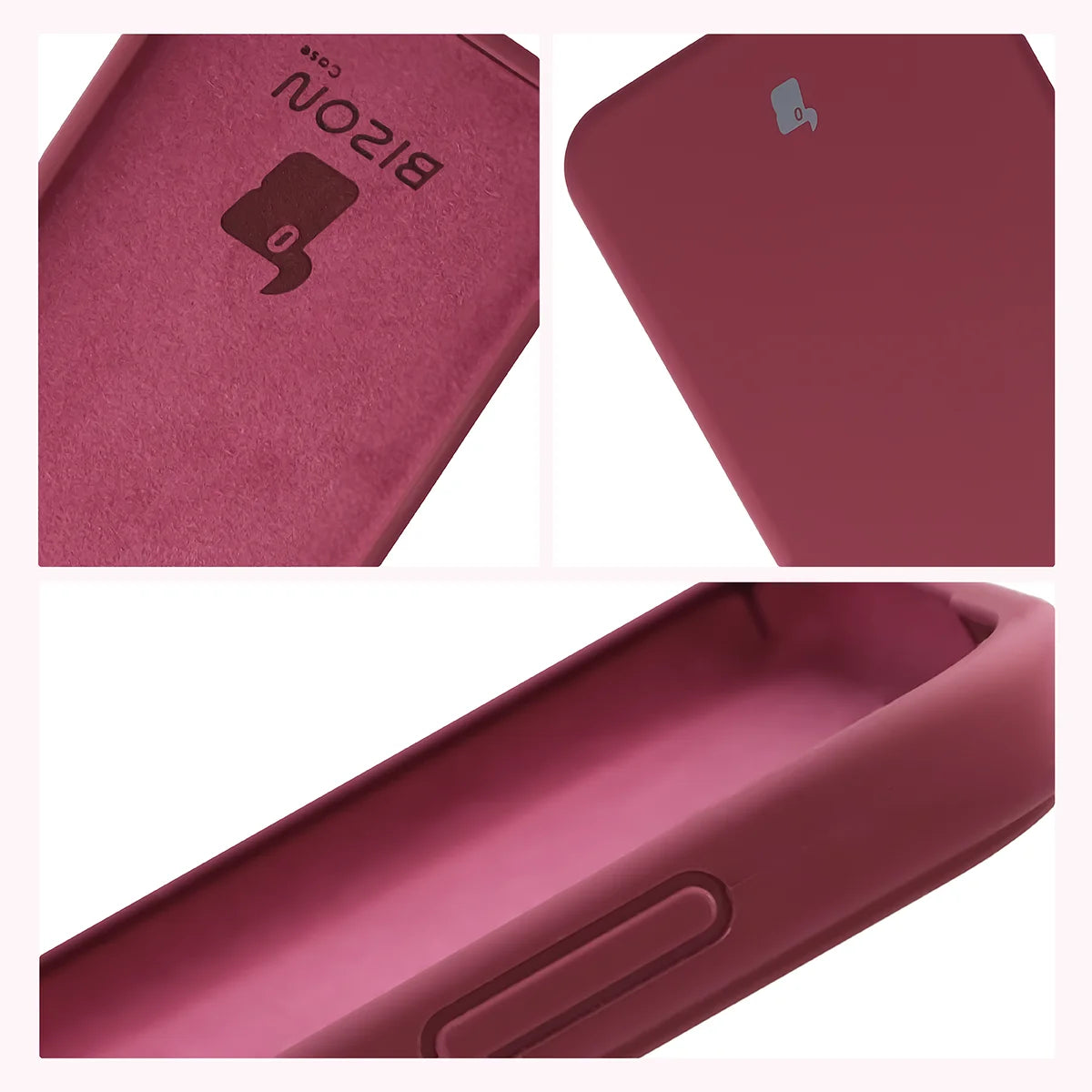 Silikon Handyhülle für Galaxy S26 FE, Bizon Soft Case, Pflaumenfarbe (6/7)