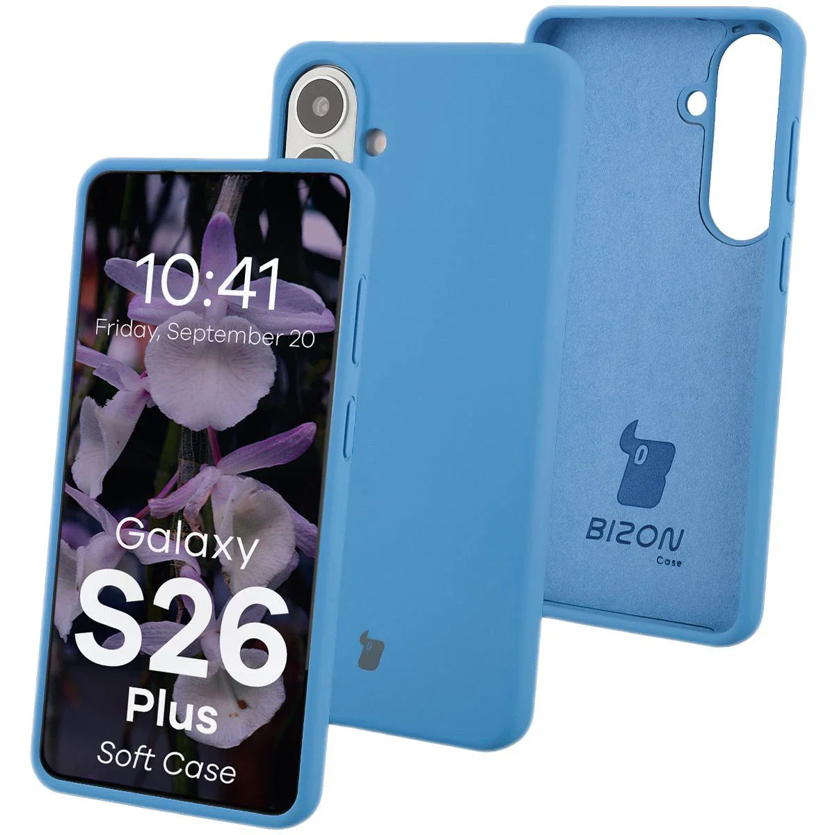 Silikon Handyhülle für Galaxy S26 Plus, Bizon Soft Case, Blau