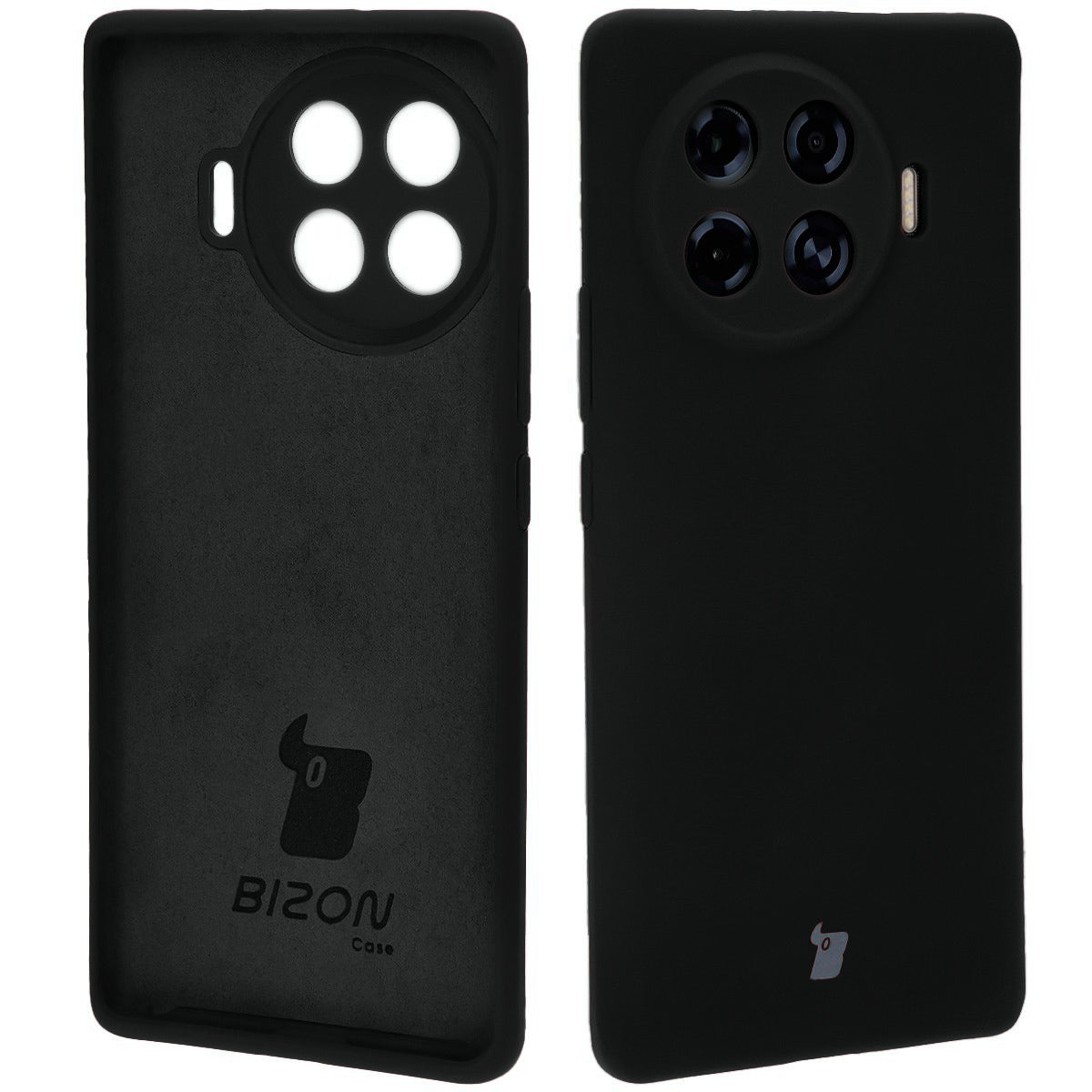 Silikon Handyhülle für Tecno Spark 20 Pro+, Bizon Soft Case, Schwarz