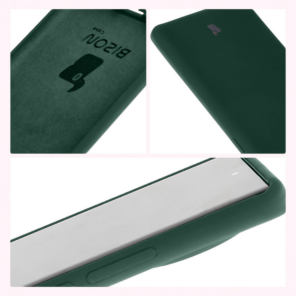 Silikon Handyhülle für Tecno Spark 20 Pro+, Bizon Soft Case, Dunkelgrün