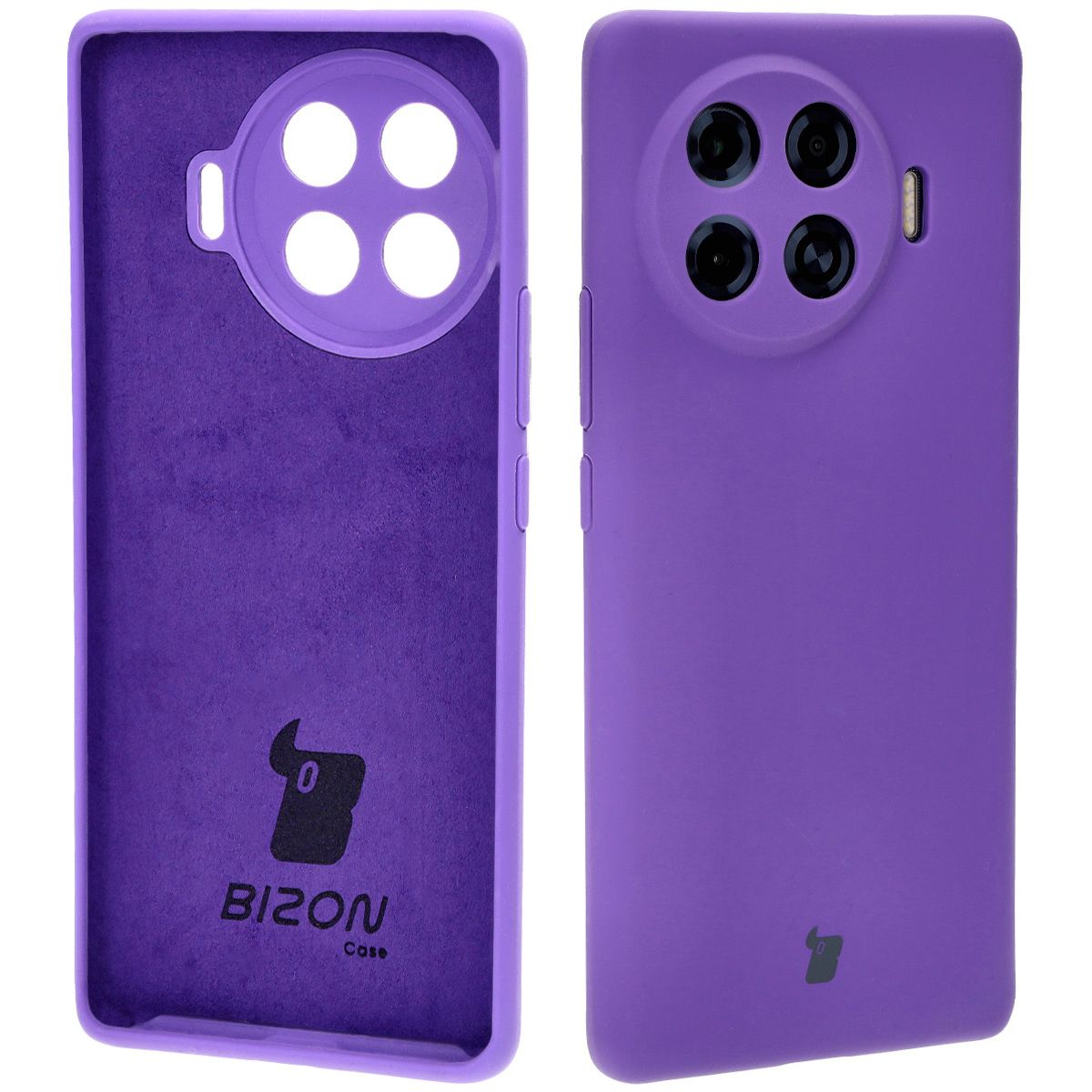 Silikon Handyhülle für Tecno Spark 20 Pro+, Bizon Soft Case, Violett